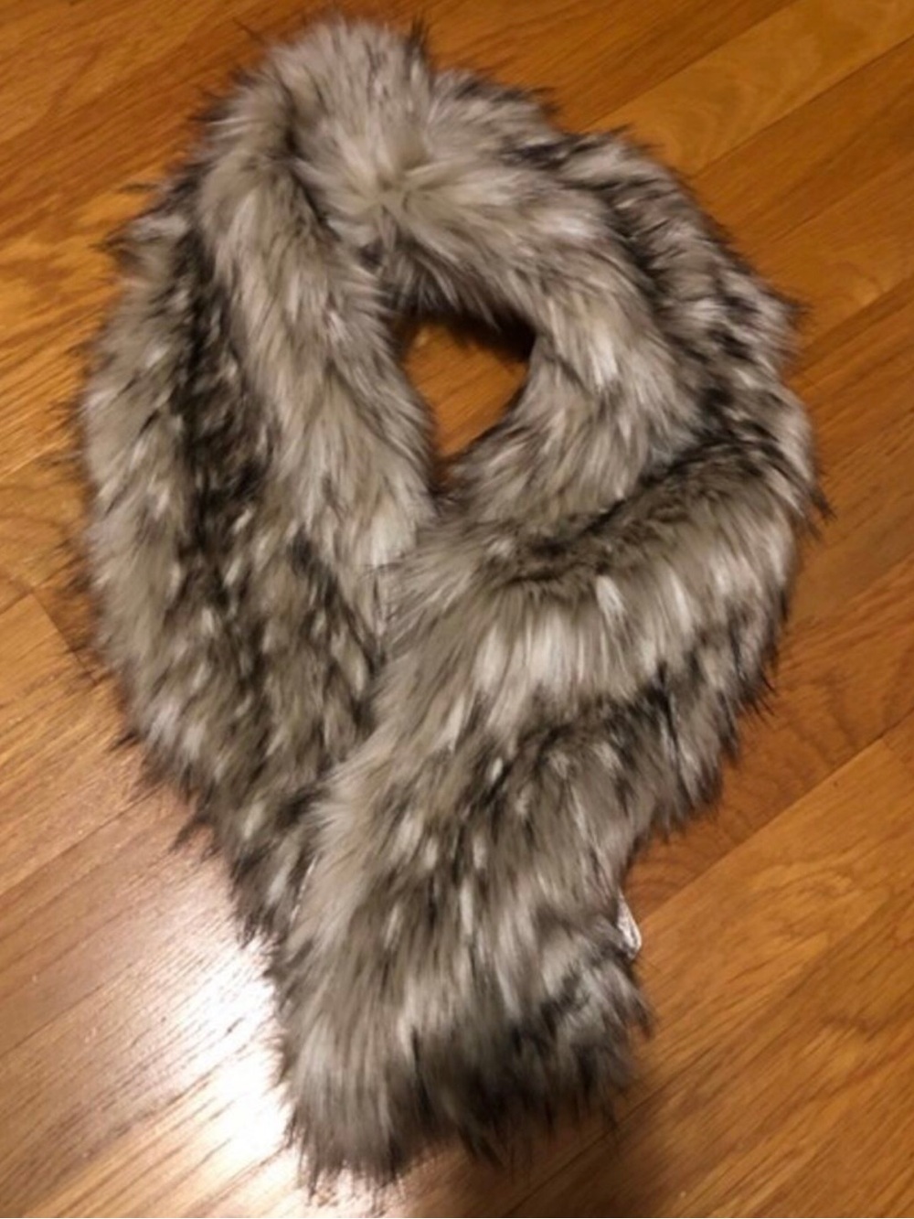 FAUX FUR WRAP SCARF - GORGEOUS NEUTRAL TONES SUPER SOFT